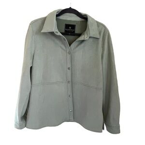 Bagatelle Pastel Mint Shacket / Long Sleeve Top  - M